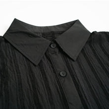 Load image into Gallery viewer, Striped Textured Loose Long-sleeved Shirt

