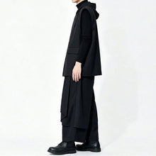 Load image into Gallery viewer, Japanese Asymmetrical Hooded Overlap Front Loose Sleeveless Vest
