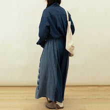 Load image into Gallery viewer, Patchwork Drawstring Baggy Jeans
