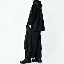 Load image into Gallery viewer, Japanese Asymmetrical Hooded Overlap Front Loose Sleeveless Vest
