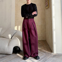 Load image into Gallery viewer, Drape Wide-leg Casual Suit Trousers
