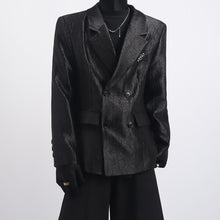 Load image into Gallery viewer, Double-breasted Casual Pleated Blazer
