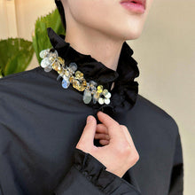 Load image into Gallery viewer, French Diamond Sequin Ruffle Patchwork Shirt

