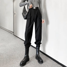 Load image into Gallery viewer, High Waist Casual Cuffed Overalls

