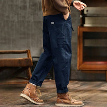 Load image into Gallery viewer, American Retro Patchwork Straight-leg Cargo Pants
