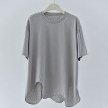 Load image into Gallery viewer, Irregular Wavy Hem Loose Pullover T-shirt
