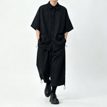 Load image into Gallery viewer, Japanese Lyocell Loose Drapey Casual Short-sleeved Shirt
