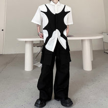 Load image into Gallery viewer, Paneled Dark Short Sleeve Shirt
