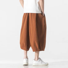 Load image into Gallery viewer, Retro Ice Silk Linen Over-the-Knee Pants

