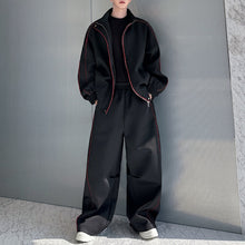 Load image into Gallery viewer, Stand-up Collar Sports Jacket and Casual Loose Pants Two-piece Set
