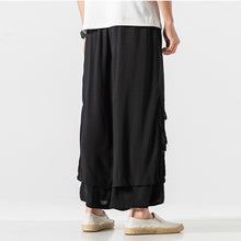 Load image into Gallery viewer, Japanese Style Cotton and Linen Side Strap Two-piece Culottes
