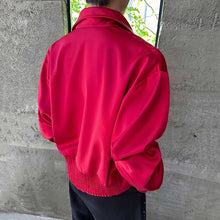 Load image into Gallery viewer, Floral-embellished French Long-sleeved Satin Silky Shirt
