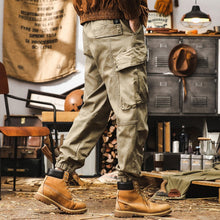 Load image into Gallery viewer, Vintage Loose Cotton Big Pockets Cargo Pants
