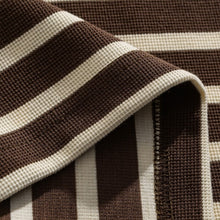 Load image into Gallery viewer, Japanese Waffle Knit Striped Loose Long Sleeve T-shirt
