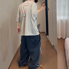 Load image into Gallery viewer, Retro Loose Sports Mesh Hollow Print T-shirt
