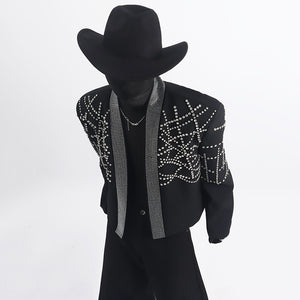 Rhinestone Loose Suit Jacket