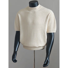 Load image into Gallery viewer, Turtleneck Short-sleeved Striped Sweater

