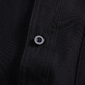 Button-down Loose Casual Black Shirt
