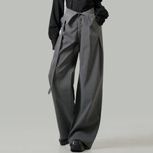 Load image into Gallery viewer, Embroidered High-waisted Striped Ribbon Trousers
