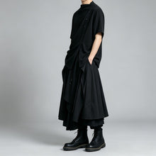 Load image into Gallery viewer, Japanese Loose Shirt and Asymmetrical Skirt-Pants Two-piece Set
