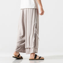 Load image into Gallery viewer, Japanese Style Cotton and Linen Side Strap Two-piece Culottes
