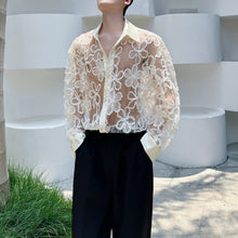 Load image into Gallery viewer, French Hollow Lace Loose Embroidered Shirt
