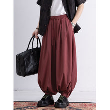 Load image into Gallery viewer, Loose Wide Leg Ankle Tied Lantern Pants
