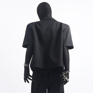 Spray-painted Beading Cropped Jacket