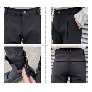 Dark Black Slim Pencil Pants