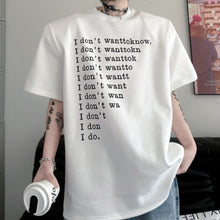 Load image into Gallery viewer, Crew Neck Letter Print Loose T-shirt
