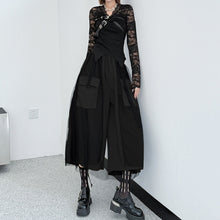 Load image into Gallery viewer, Mesh Stitching Large Pocket Workwear Wide-leg Pants

