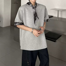 Load image into Gallery viewer, Detachable Leopard-Print Silk Scarf T-shirt
