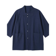 Load image into Gallery viewer, Cotton Three Quarter Sleeve Zen Cardigan Shirt

