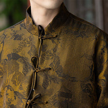 Load image into Gallery viewer, Retro Stand-up Collar Gradient Brocade Coat
