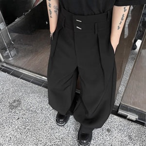 Loose Wide-leg Draped Straight-leg Suit Trousers
