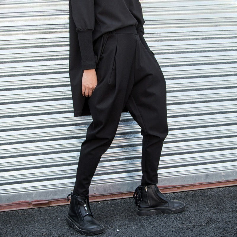 Elastic Waist Casual Harem Pants