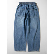 Load image into Gallery viewer, Retro Drawstring Casual Loose Curved Wide-leg Jeans
