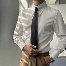 Load image into Gallery viewer, Striped Slim-fit Casual Wrinkle-free Shirt
