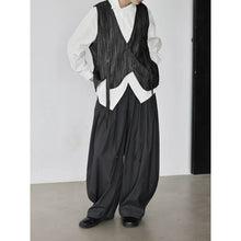 Load image into Gallery viewer, Women's Asymmetrical Diagonal Button Curved Hem Sleeveless Vest
