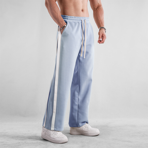 American Straight Striped Parallel Bar Sports Trousers