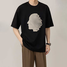 Load image into Gallery viewer, American Embroidery Round Neck Loose Casual T-shirt
