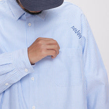 Load image into Gallery viewer, Japanese Striped Lapel Pocket Shirt
