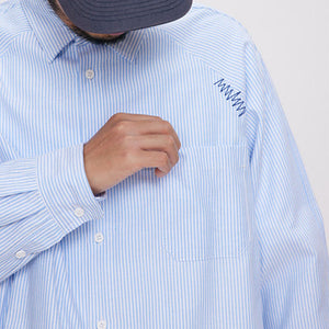 Japanese Striped Lapel Pocket Shirt