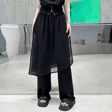 Load image into Gallery viewer, Retro Multi-layer Stitching Mesh Trousers
