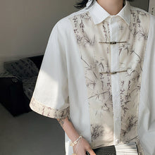 Load image into Gallery viewer, Vintage Printed Patchwork Casual Shirt
