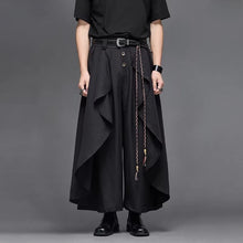 Load image into Gallery viewer, Japanese Retro Faux Two-piece Wide-leg Cropped Trousers
