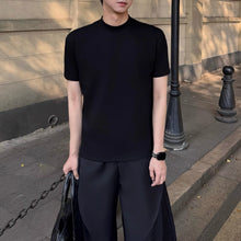 Load image into Gallery viewer, Solid Color Shoulder Pad Slim Fit T-shirt
