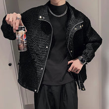 Load image into Gallery viewer, Slim Fit Crushed Flocked Jacket
