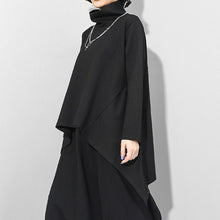Load image into Gallery viewer, Women's Mid-length Turtleneck Swallowtail Hem Shirt
