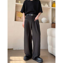 Load image into Gallery viewer, Drape Straight Eye Trim Casual Pants
